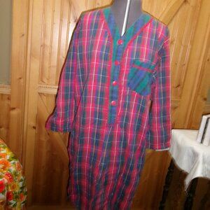 vtg 80s True Colors flannel nightshirt Med cottage core comfort
